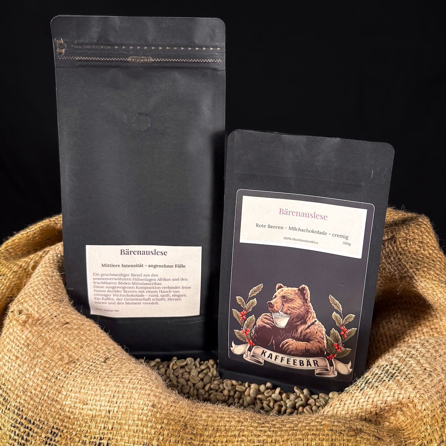 Kaffeetüten „Bärenauslese“ von KaffeeBär – fruchtig, cremig, ausgewogen