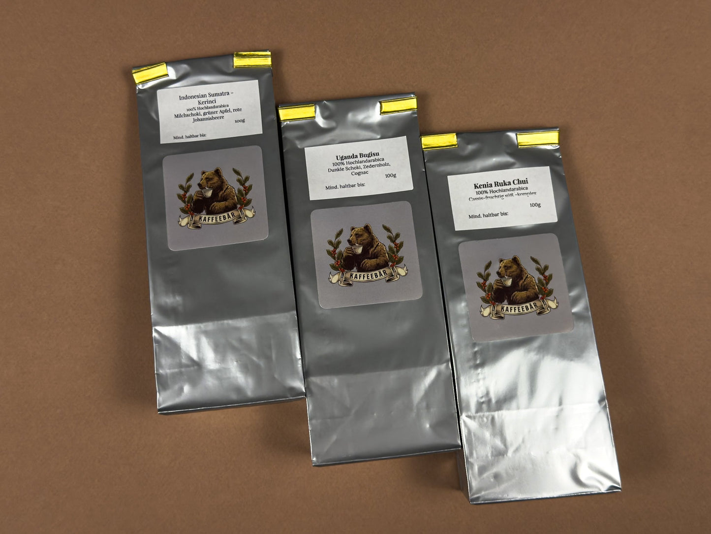 KaffeeBär Intensiv Bundle 3×100g – kräftige Sorten für intensive Aromen