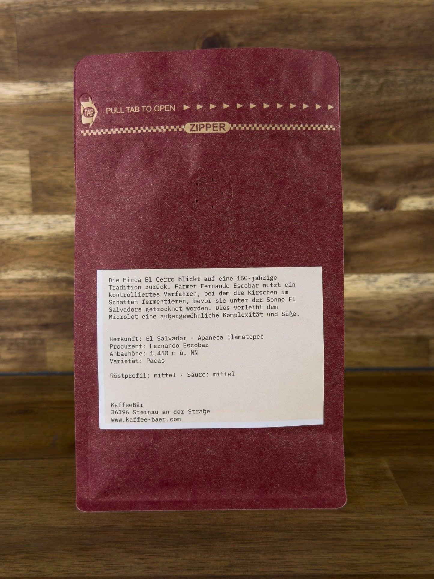 El Salvador Apaneca Pacas Microlot - KaffeeBär