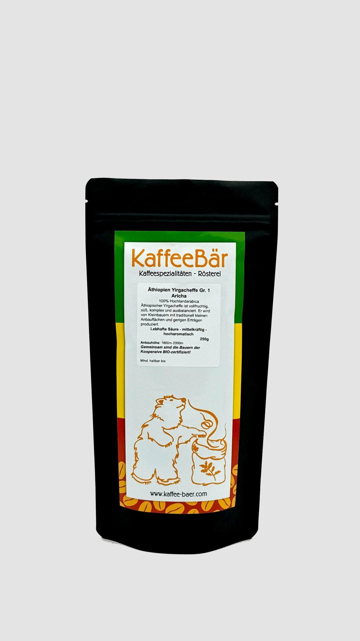 Kaffee Äthiopien Natural Yirgacheffe Aricha Gr. 1 - KaffeeBär